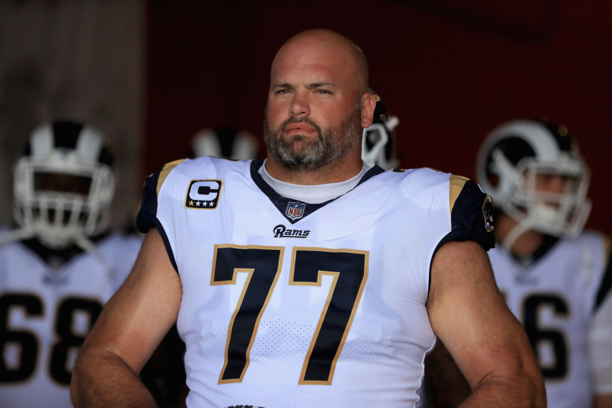Rams offensive tackle Andrew Whitworth stands in the tunnel before a game.