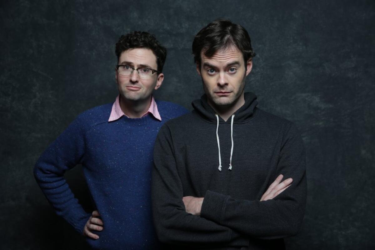 Actor Bill Hader and director Craig Johnson from "The Skeleton Twins," which took the prestigious Waldo Salt screenwriting prize.