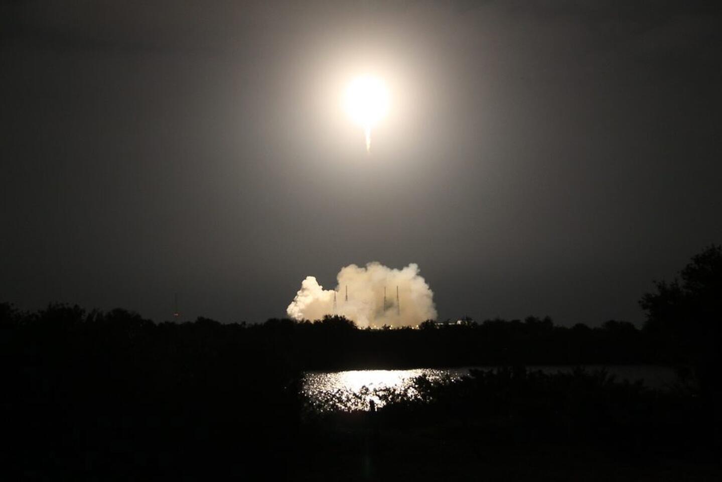 SpaceX's Falcon 9 rocket lifts off from Cape Canaveral carrying the Dragon resupply spacecraft to the International Space Station.