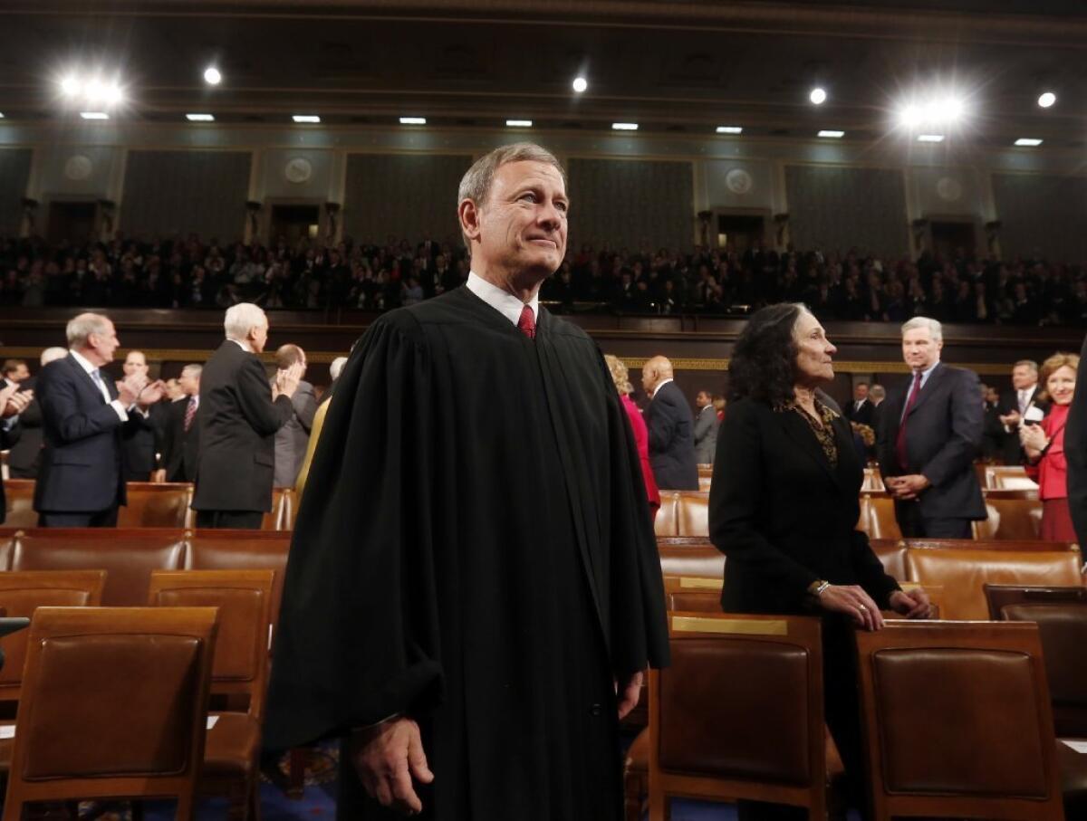 Chief Justice John G. Roberts Jr. said states may forbid judicial candidates from personally raising funds.