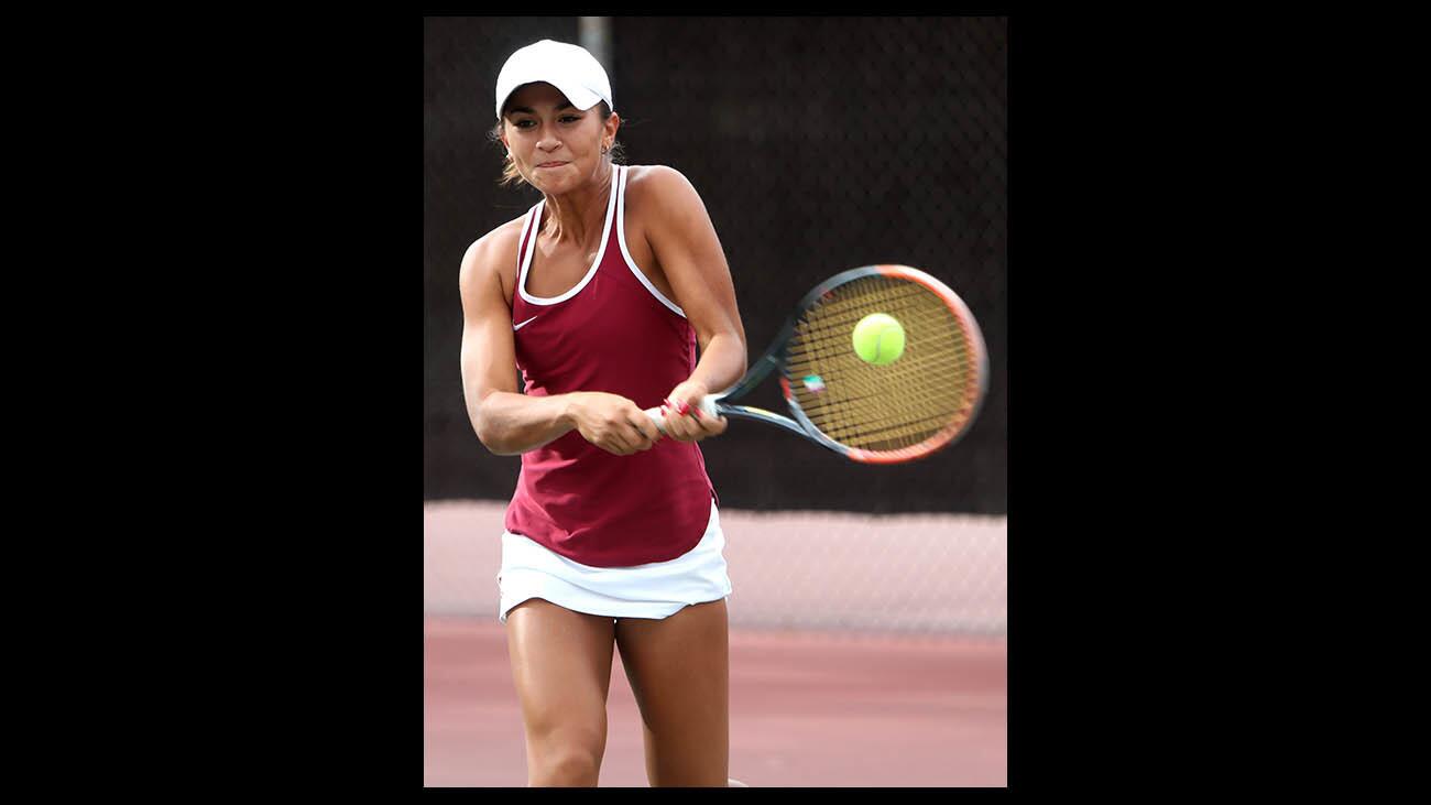 Photo Gallery: La Canada High girls tennis vs. South Pasadena