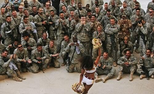 Cheering the troops in Iraq