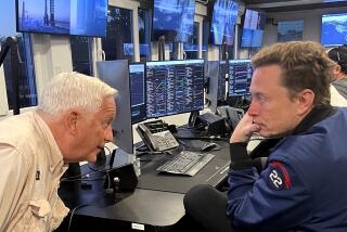 Author Walter Isaacson and Elon Musk on April 20, 2023 at the Boca Chica, Texas launch center for SpaceX.