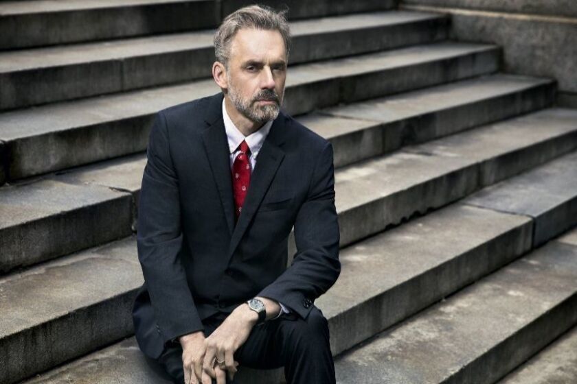 Jordan Peterson, a Canadian psychology professor whose wildly popular lectures rail against victimhood and exhort men to toughen up, is photograped outside New York Public Library. "I don't really regard myself as a political figure," he says. MUST CREDIT: Photo for The Washington Post by Jesse Dittmar ** Usable by LA, BS, CT, DP, FL, HC, MC, OS, SD, CGT and CCT **