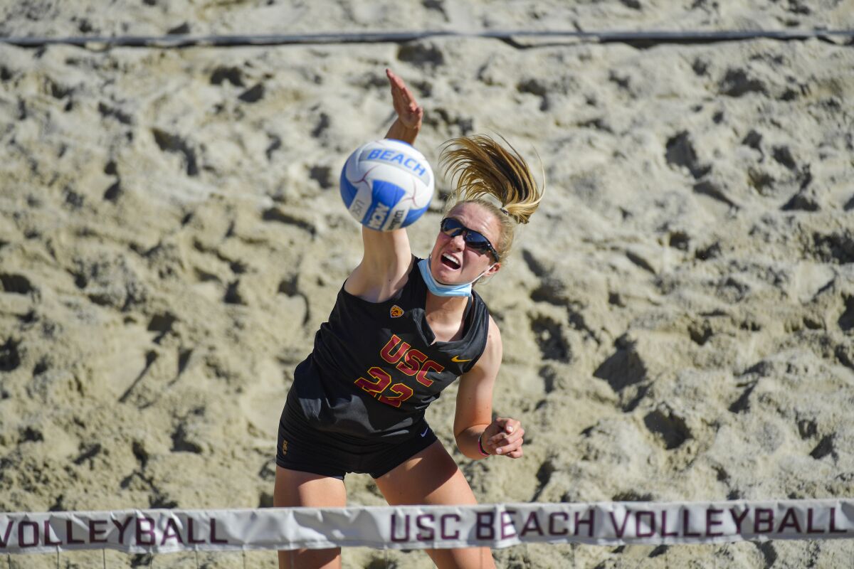 Megan Kraft helped USC win the NCAA Beach Volleyball national championship.