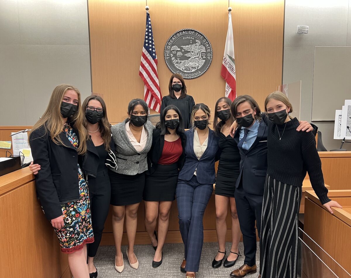 La Jolla Country Day School's Team 1 placed sixth in the mock trial competition.