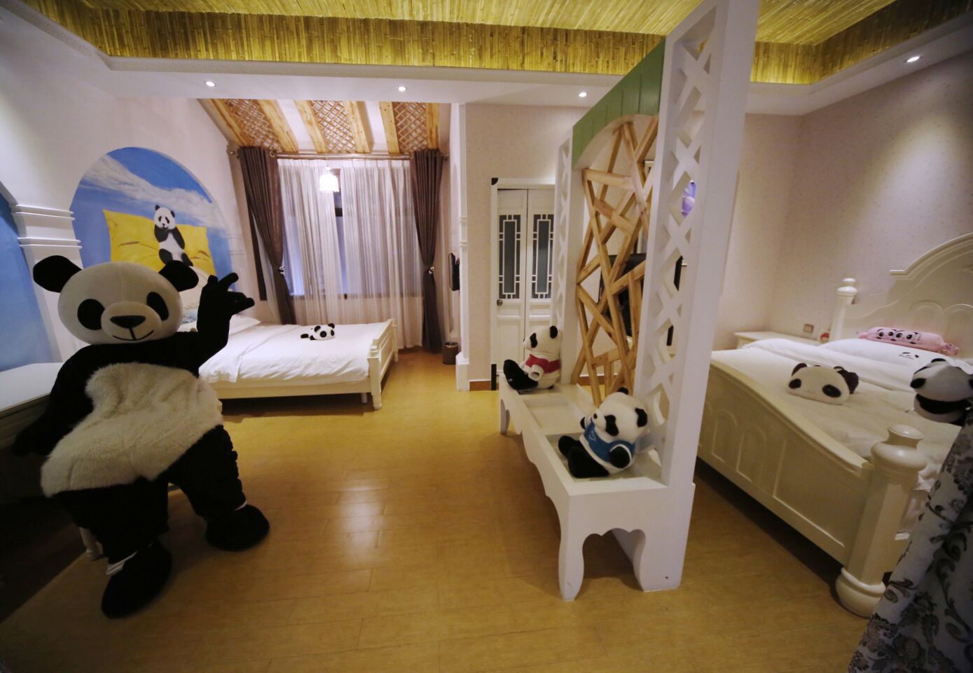 Panda lovers of the world now have another place to call home (for a few nights, at least). In 2013, the Panda Inn, a panda-themed hotel in China's Sichuan province, opened its doors to guests. The 32-room hotel is decorated with panda art, panda furniture and panda-shaped stuffed animals. Even staff members dress in panda suits. More photos...