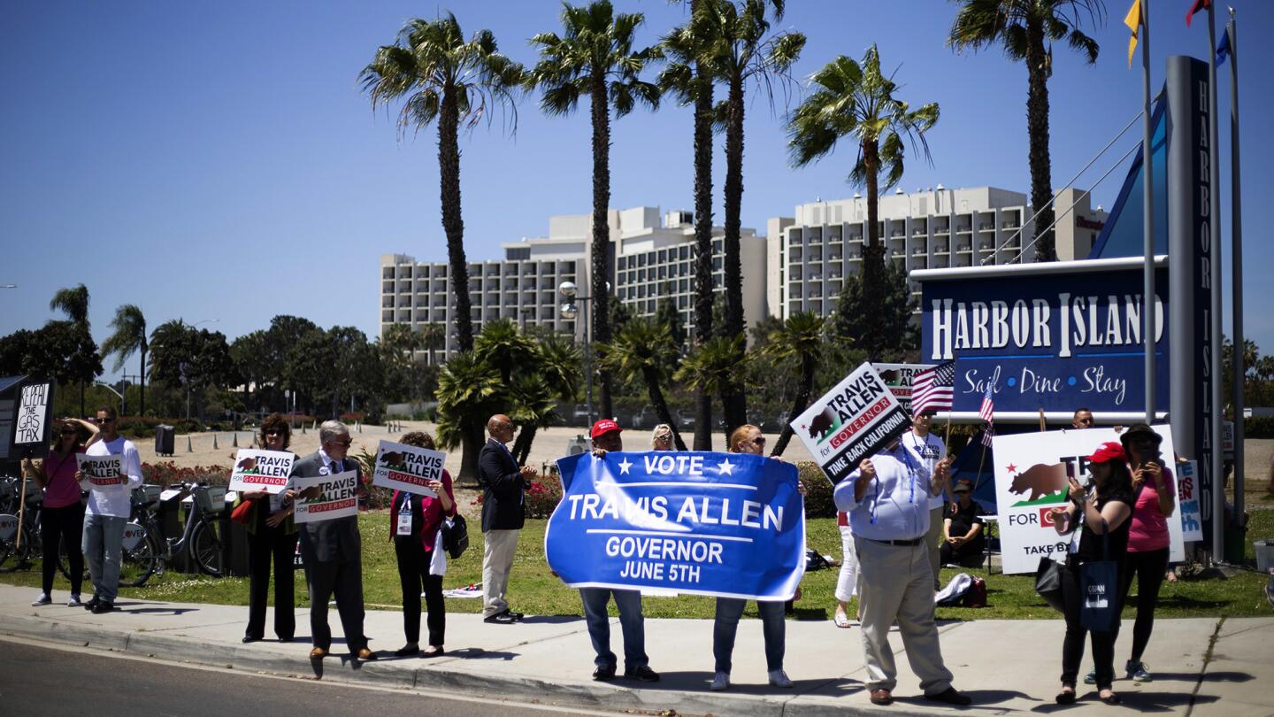 California Republicans gather for their convention in San Diego