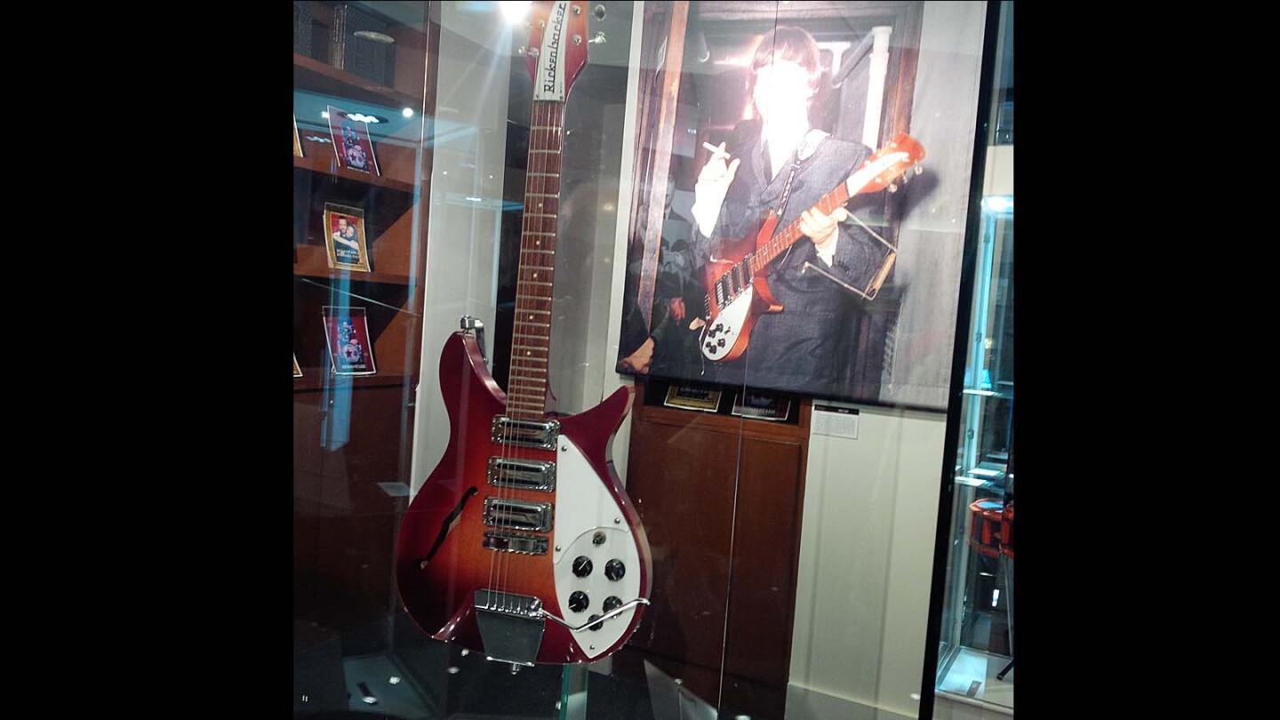John Lennon gave Ringo Starr this 1964 Rickenbacker electric guitar in 1968 to encourage the Beatles drummer to write more songs. It will be among more than 1,300 items being auctioned by Starr and his wife, actress Barbara Bach, from Thursday though Saturday at Julien's Auctions in Beverly Hills to benefit their charity, the Lotus Foundation. Lennon's iconic guitar is estimated to sell for $600,000 to $800,000, but some aficionados think it may bring even more.
