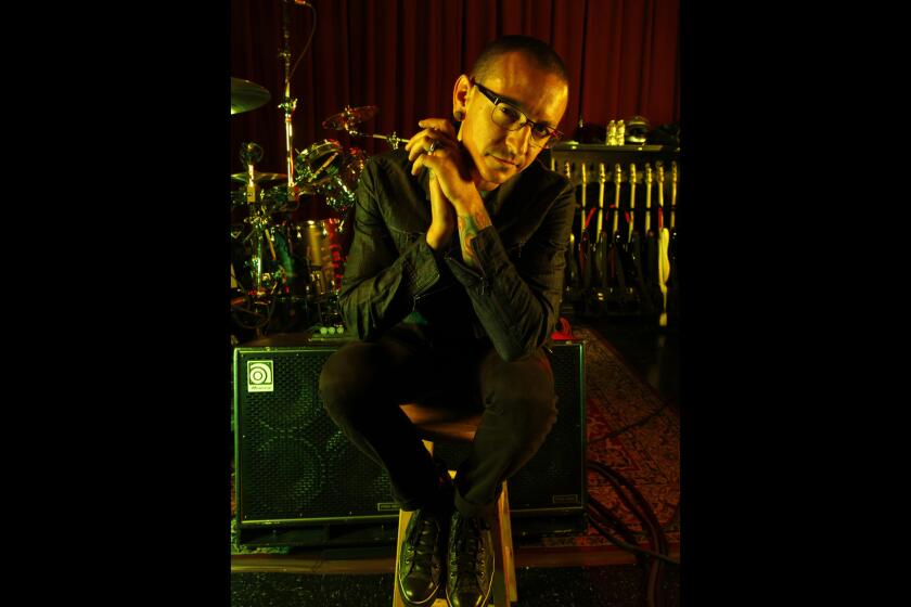 Linkin Park singer Chester Bennington photographed in North Hollywood, where they were rehearsing for an upcomng tour.