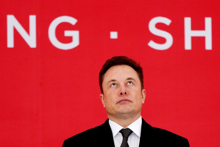Tesla CEO Elon Musk attends the groundbreaking ceremony of Tesla Shanghai Gigafactory in Shanghai, east China, Jan. 7, 2019. (Xinhua/Zuma Press/TNS)