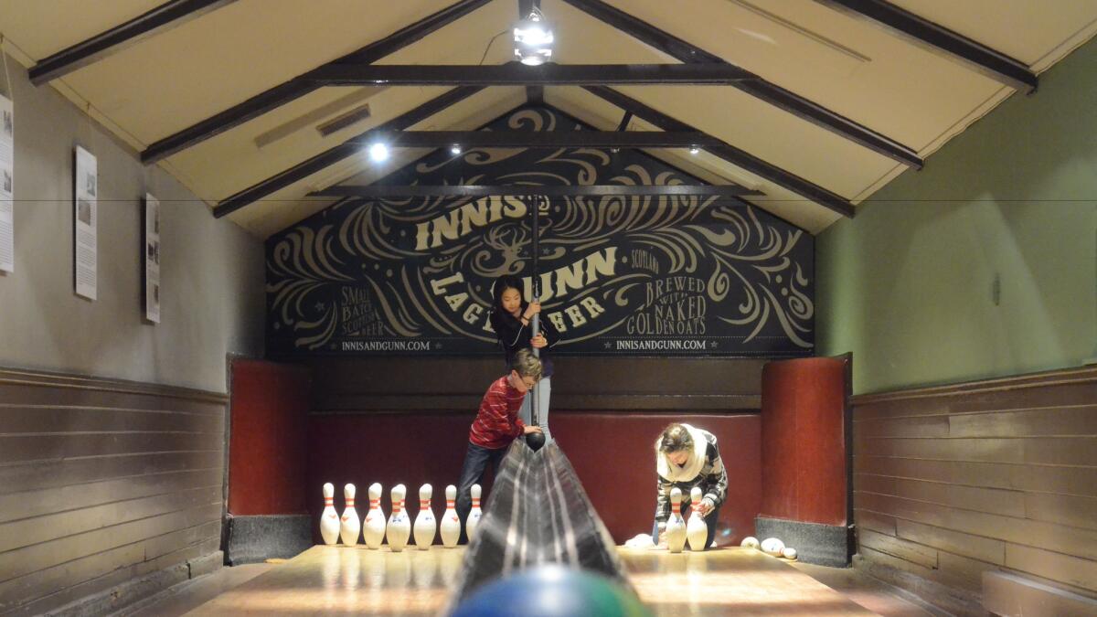 Sheep Heid Inn's two-lane skittles alley dates to about 1880.