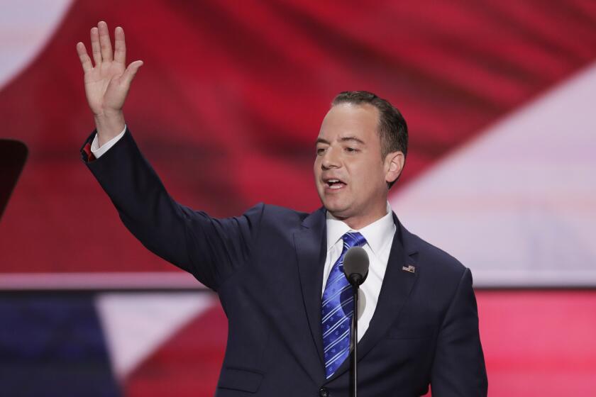 Reince Priebus at the Republican National Convention in Cleveland in July.