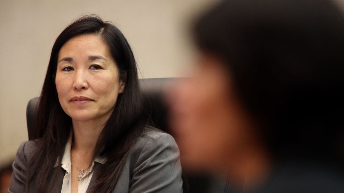 Los Angeles County Chief Executive Sachi Hamai, shown in 2015, on Monday released a proposed $30.8-billion budget for next year.