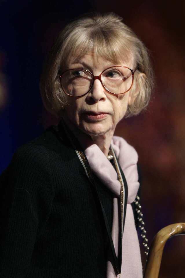 Didion accepts the 2007 Medal for Distinguished Contribution to American Letters at the 58th National Book Awards in New York.