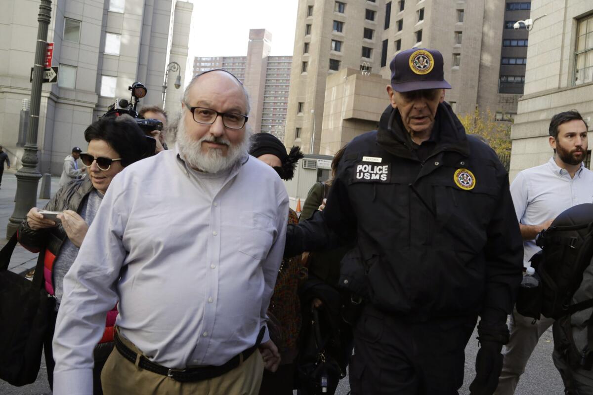 Convicted spy Jonathan Pollard leaves the federal courthouse in New York on Nov. 20.