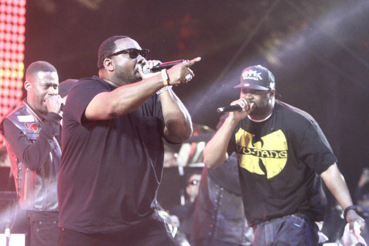 The Wu-Tang Clan performs during the 2013 Coachella Valley Music and Arts Festival in Indio. (Bethany Mollenkof/Los Angeles Times)