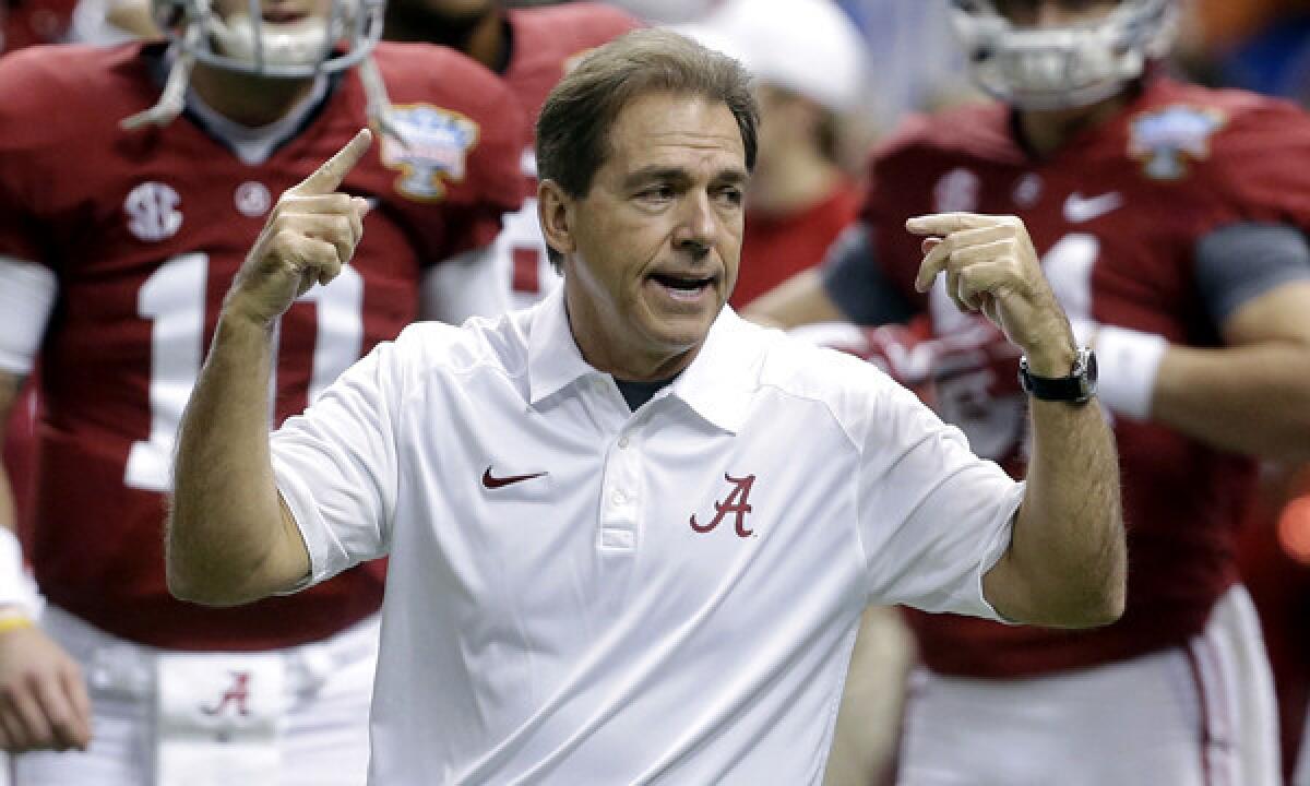 Alabama Coach Nick Saban is in favor of a proposed rule that would penalize teams for snapping the ball before 10 seconds elapsed on the 40-second play clock.