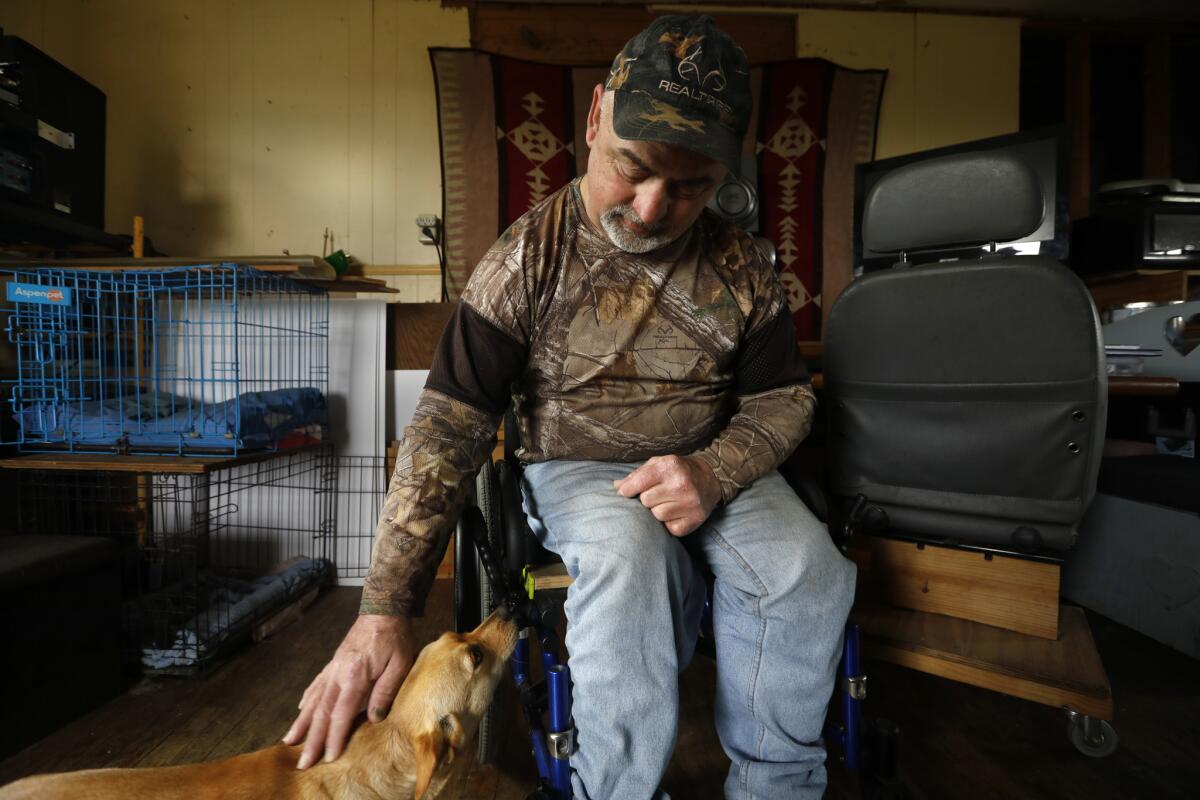 Chris Brunet has lived on the Isle of Jean Charles his whole life. He's not sure what he will do regarding moving off of the island if offered a new home. (Carolyn Cole / Los Angeles Times)