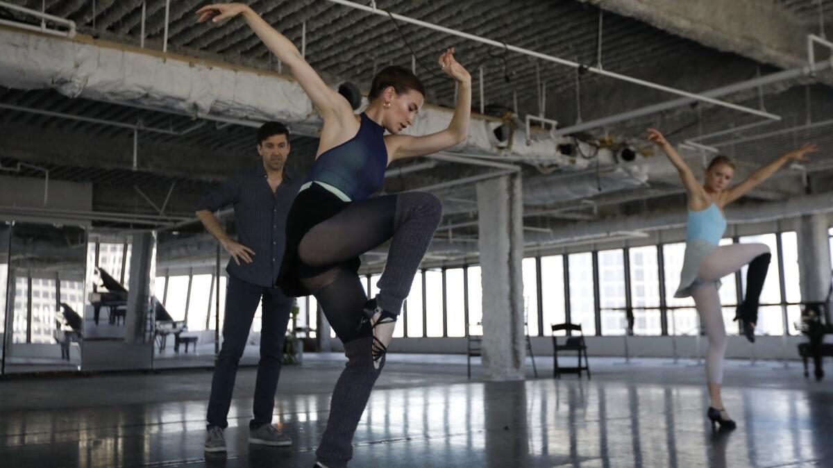 Theresa Farrell, American Contemporary Ballet executive director and dancer in rehearsal for the new ballet, "Burlesque."