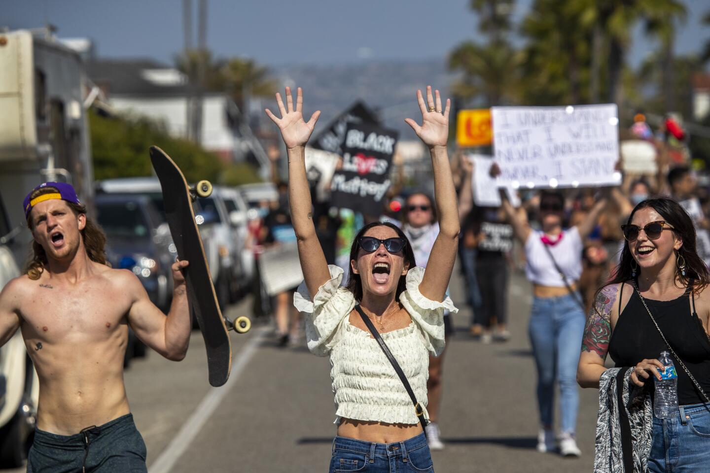 Protest against racism in Newport Beach.