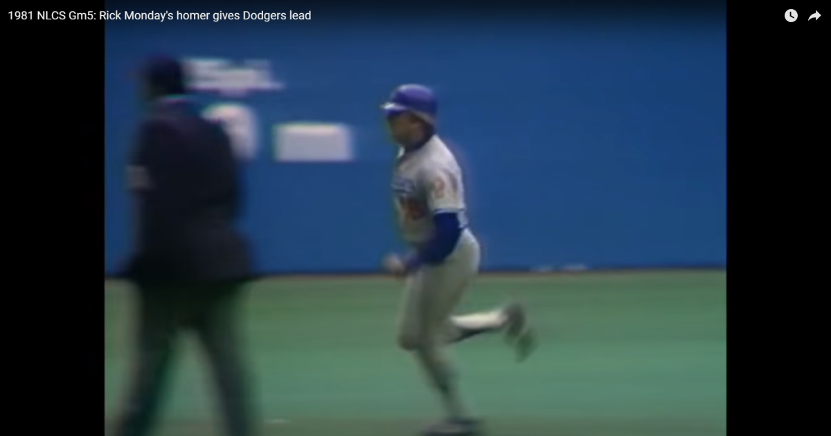 Greatest moments in Dodger history, No. 17: Rick Monday's 1981