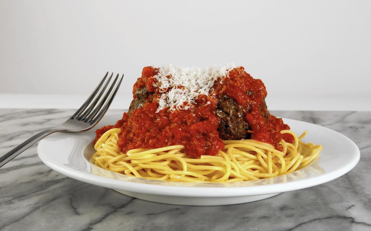 Dominick's spaghetti and meatballs