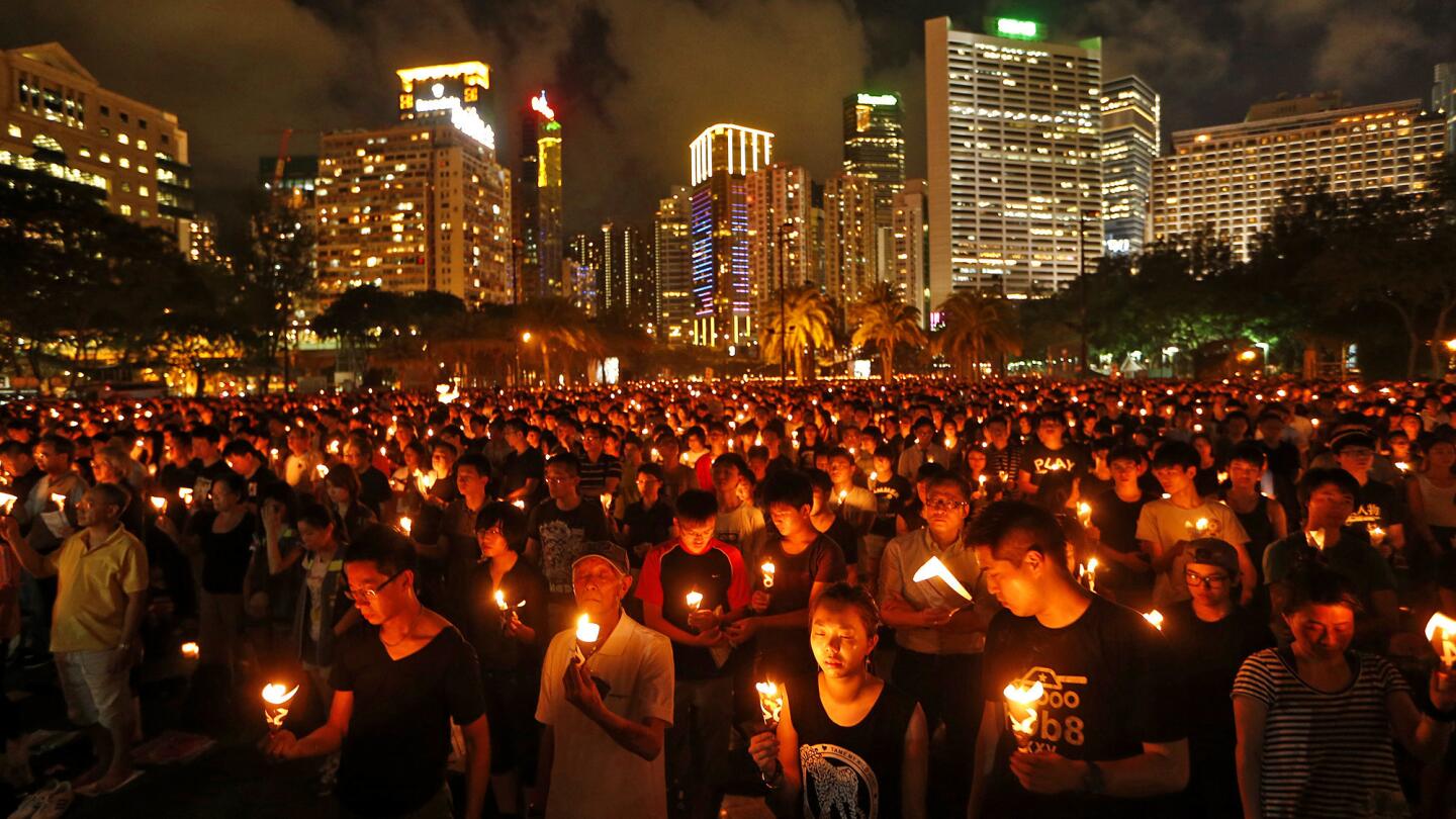 Hong Kong commemorates the 25th anniversary of Tiananmen Square
