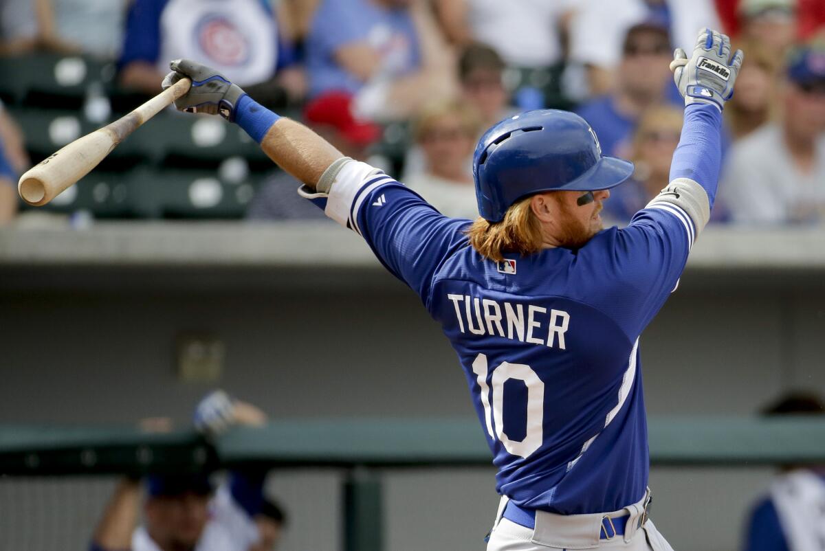 Dodgers third baseman Justin Turner is batting .375 in 21 spring training at-bats.