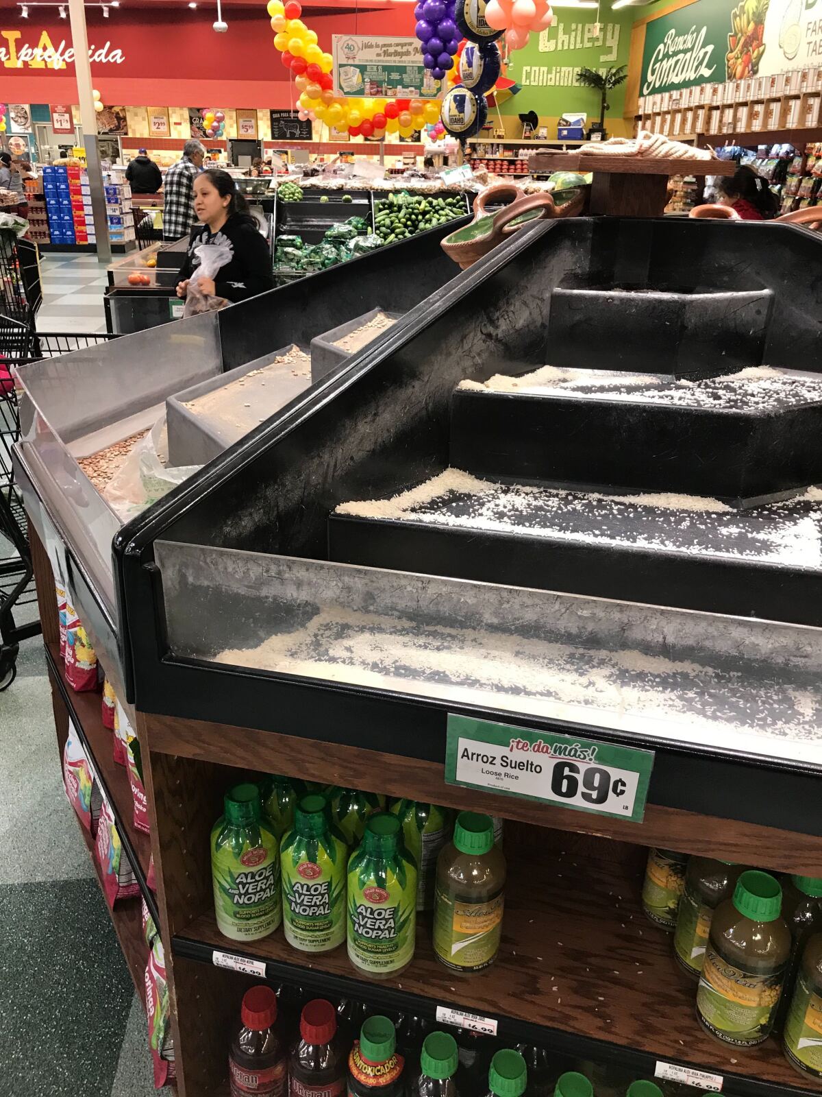 Rice went quick at Northgate Gonzalez Market.