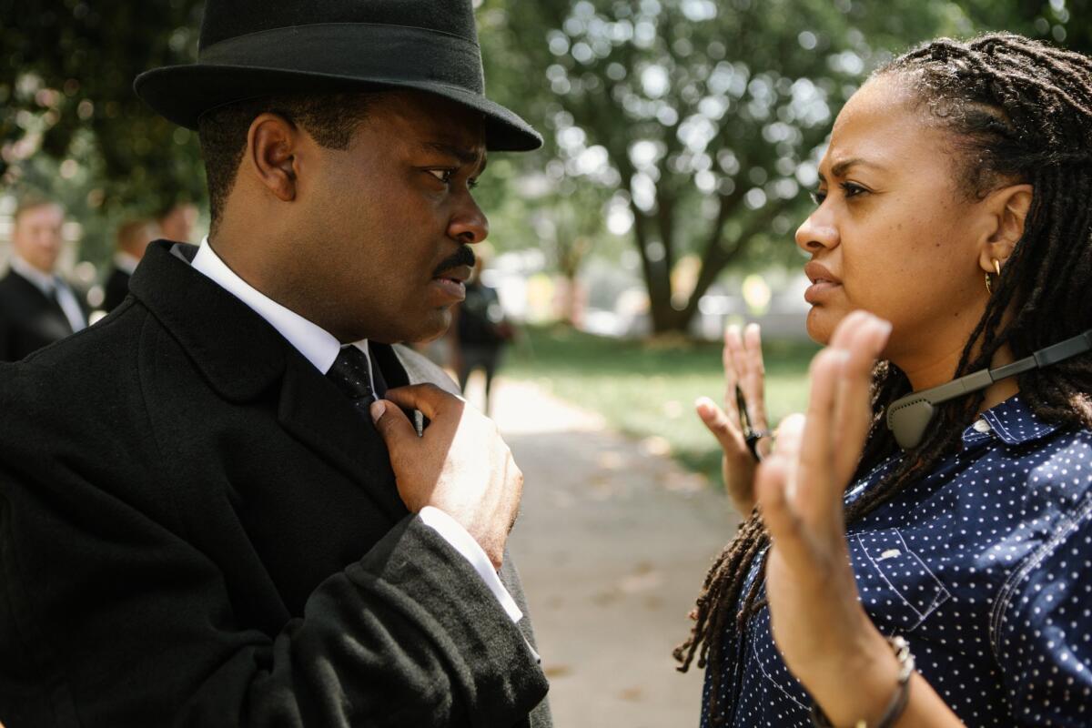 David Oyelowo as Martin Luther King Jr. and director Ava DuVernay on the set of "Selma."