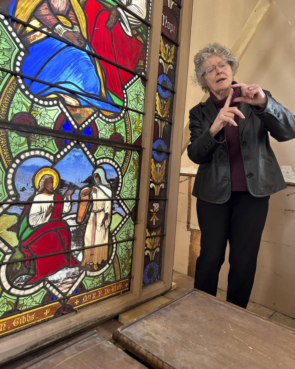 Holy Cross professor and stained-glass expert Virginia Raguin 