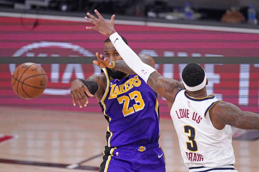 Lakers Defeat Nuggets To Advance To The Nba Finals Los Angeles Times