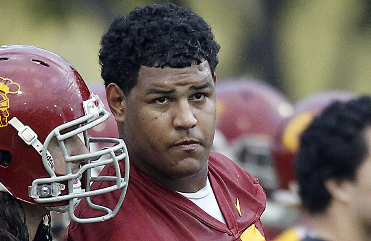 USC's Zach Banner played in two games last season before undergoing surgeries on both hips.
