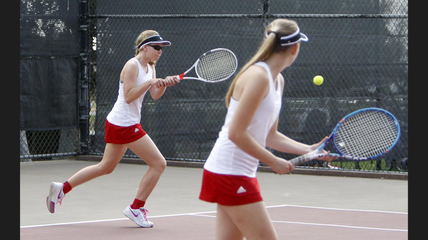 Photo Gallery: Flintridge Sacred Heart Academy girls tennis vs. Flintridge Prep