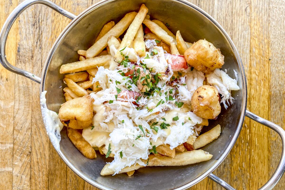 Dungeness crab poutine at Mitch's Seafood.