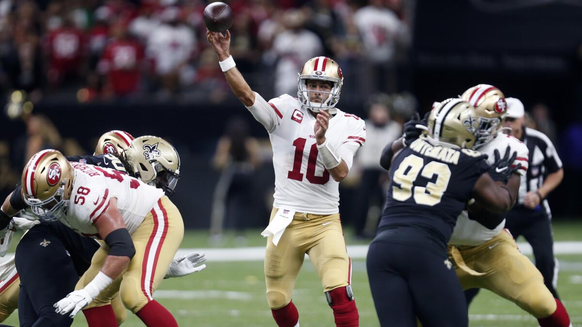 Garoppolo's late heroics help send 49ers into playoffs - The San Diego  Union-Tribune