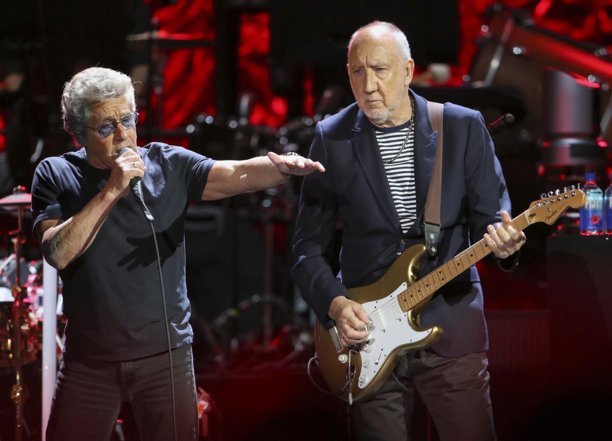 Sept. 18, 2019:  Roger Daltrey and Pete Townshend with The Who State Farm Arena, Atlanta