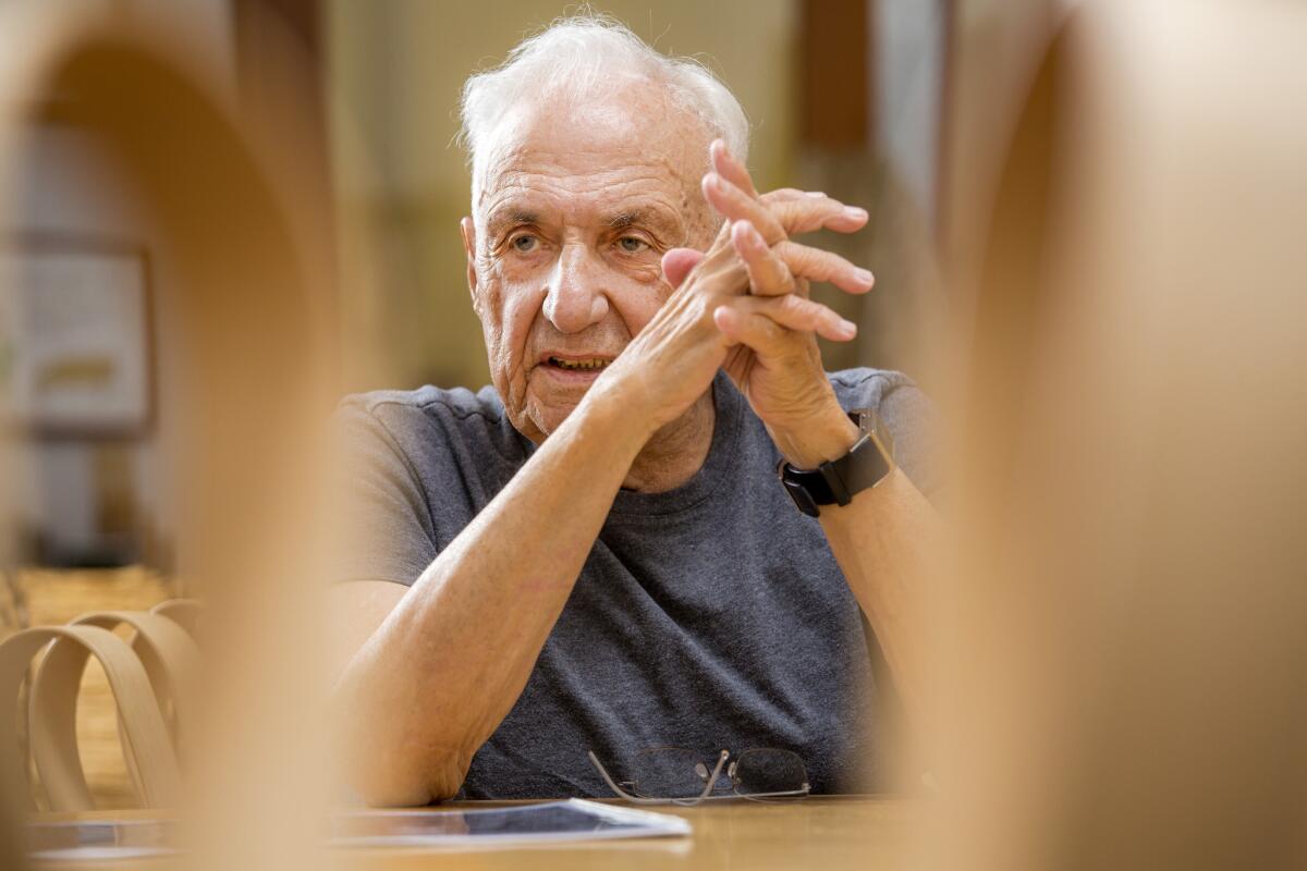 Architect Frank Gehry is seen in his Playa Vista office in September 2015.