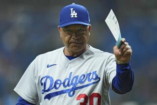 Los Angeles Dodgers manager Dave Roberts before a game against the Tampa Bay Rays on May 26, 2023, in St. Petersburg, Fla.