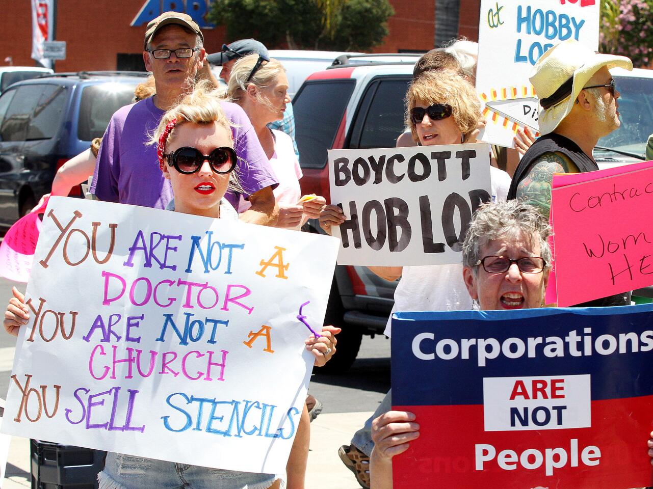 Photo Gallery: Hobby Lobby protest at Burbank store's grand opening