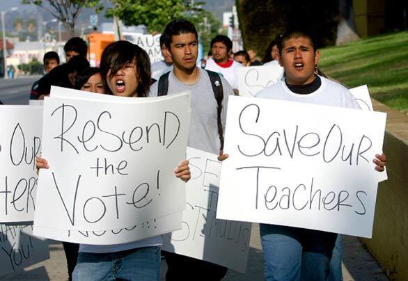 student walk out