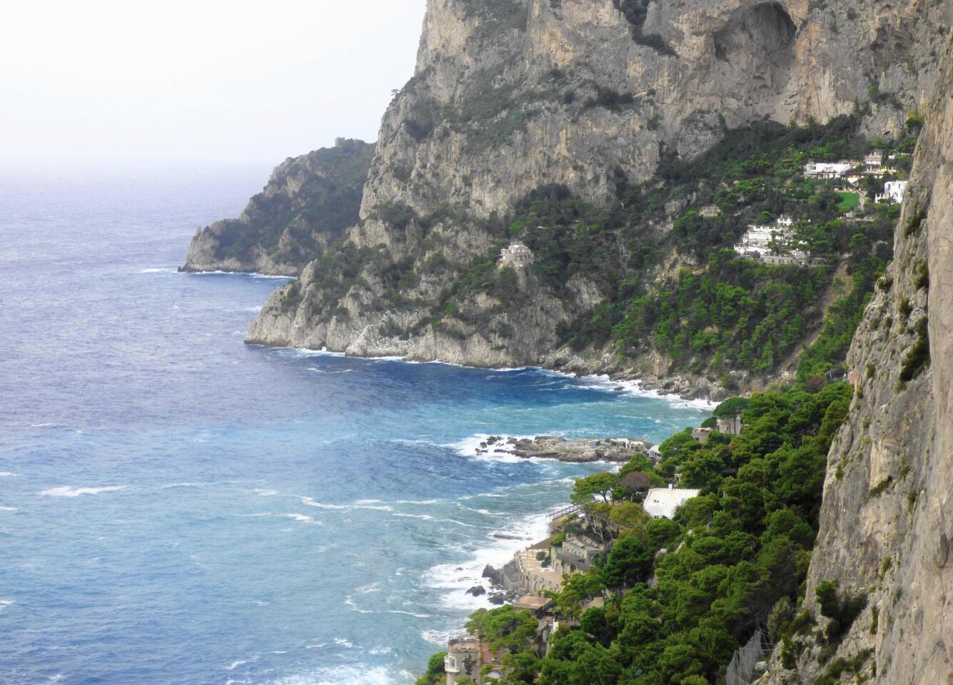 A view from the top of the island of Capri.