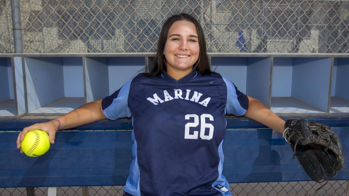 Emily Rush hit .563 with three home runs and 10 runs batted in for Marina High's softball team during the Woodbridge Tournament.