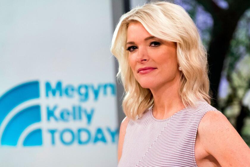 Megyn Kelly poses on the set of her new show, "Megyn Kelly Today" at NBC Studios on Thursday, Sept, 21, 2017, in New York. Kelly's talk show debuts Monday, Sept. 25, at 9 a.m. EDT. (Photo by Charles Sykes/Invision/AP)
