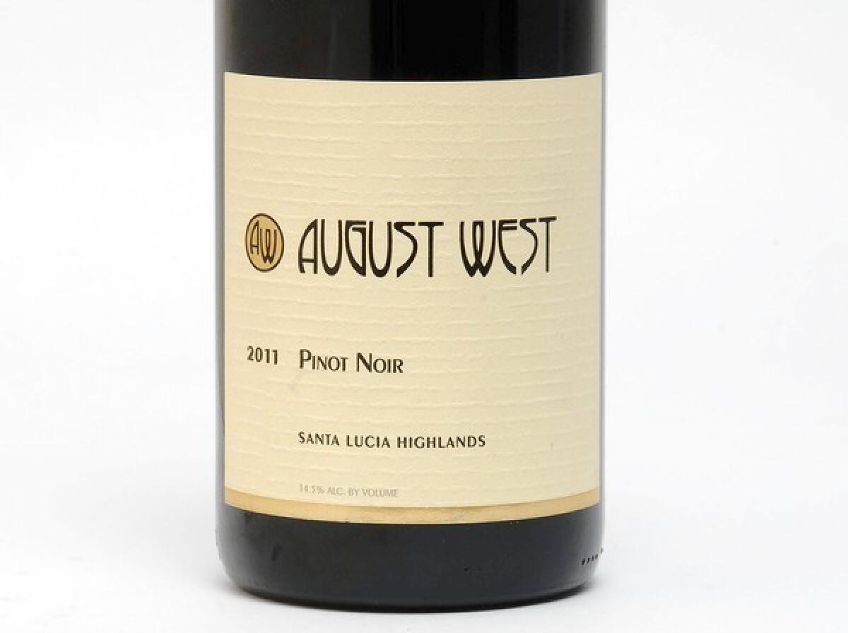 2011 August West Pinot Noir Santa Lucia Highlands: Wine of the Week