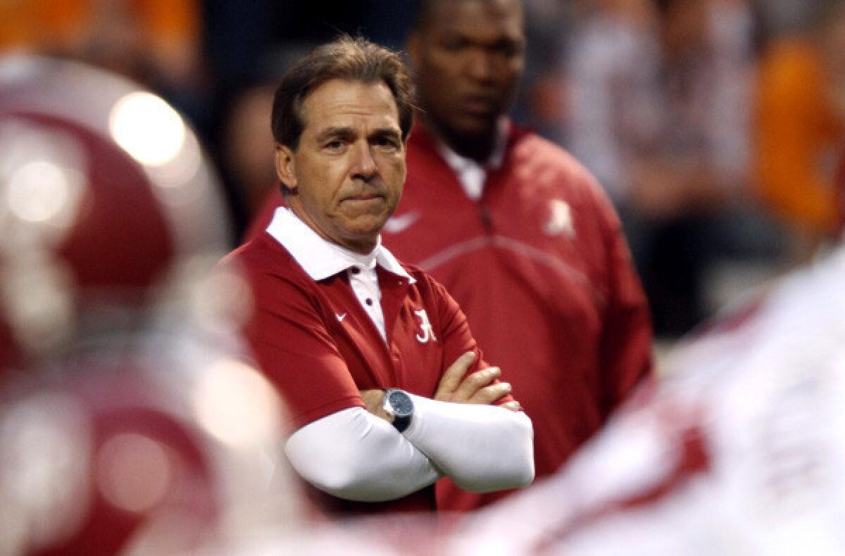 Coach Nick Saban and Alabama did not hurt their case for No. 1 with a rout of Tennessee in Knoxville.