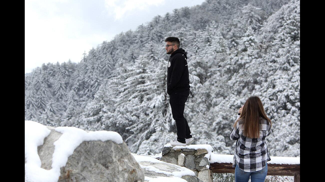 Photo Gallery: Recent cold front brings needed rain, snow to local mountains