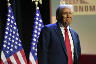 Republican presidential nominee former President Donald Trump arrives to speak at a meeting of the Detroit Economic Club, Thursday, Oct. 10, 2024, in Detroit. (AP Photo/Julia Demaree Nikhinson)