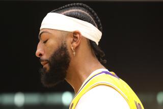 LOS ANGELES, CA - OCTOBER 2, 2023 - Los Angeles Lakers Anthony Davis is lost in thought.